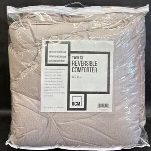 Twin Xl Reversible Comforter 66" x 90" Dusty Pink NEW Dorm Living Cute Chic Glam